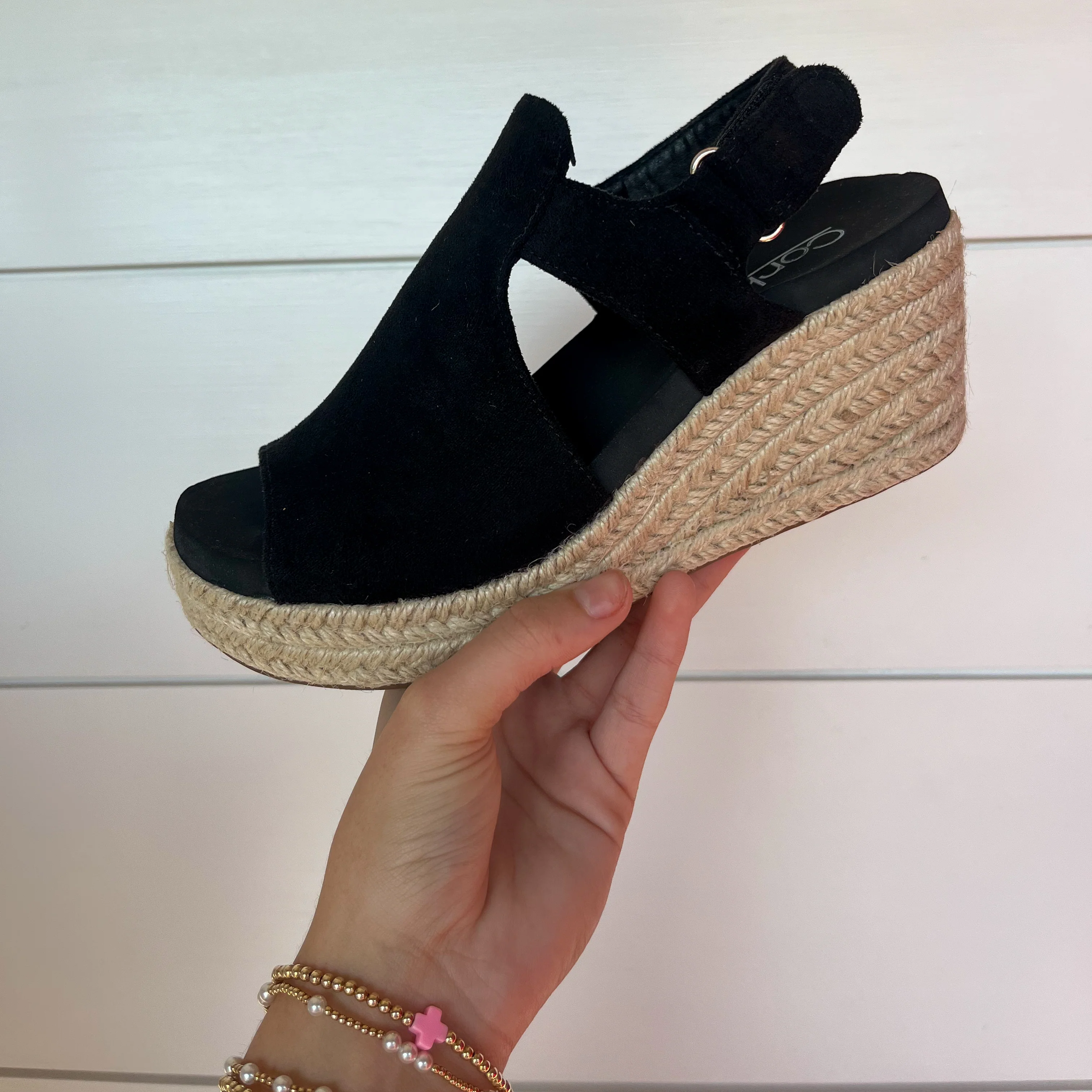 Corky's Pose Faux Suede 鈥?Black