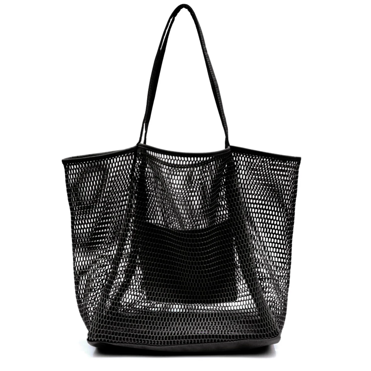 Mesh Beach Tote Black